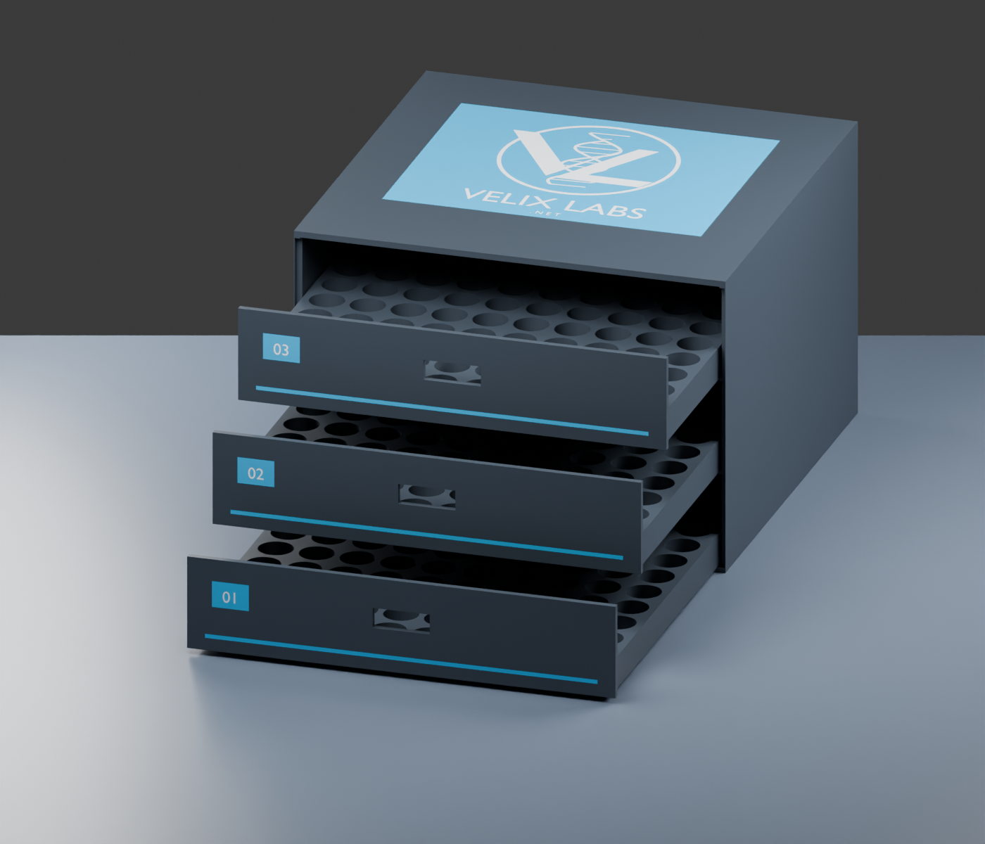 Open · 100 × 3 mL per drawer